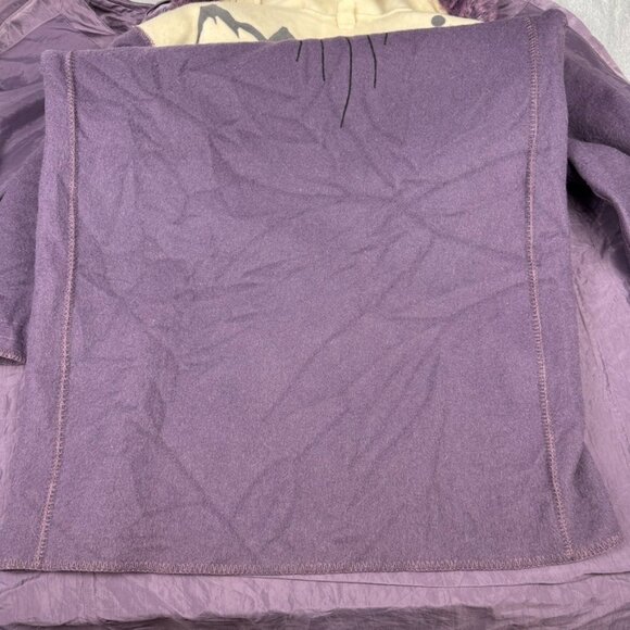 Lundstrom La Parka Small Wool Coat Southwest Tribal Faux Fur 2 PC Nylon Overcoat - Picture 2 of 16